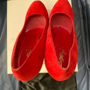 YSL Suede Heels Tribtoo 105 Pump
